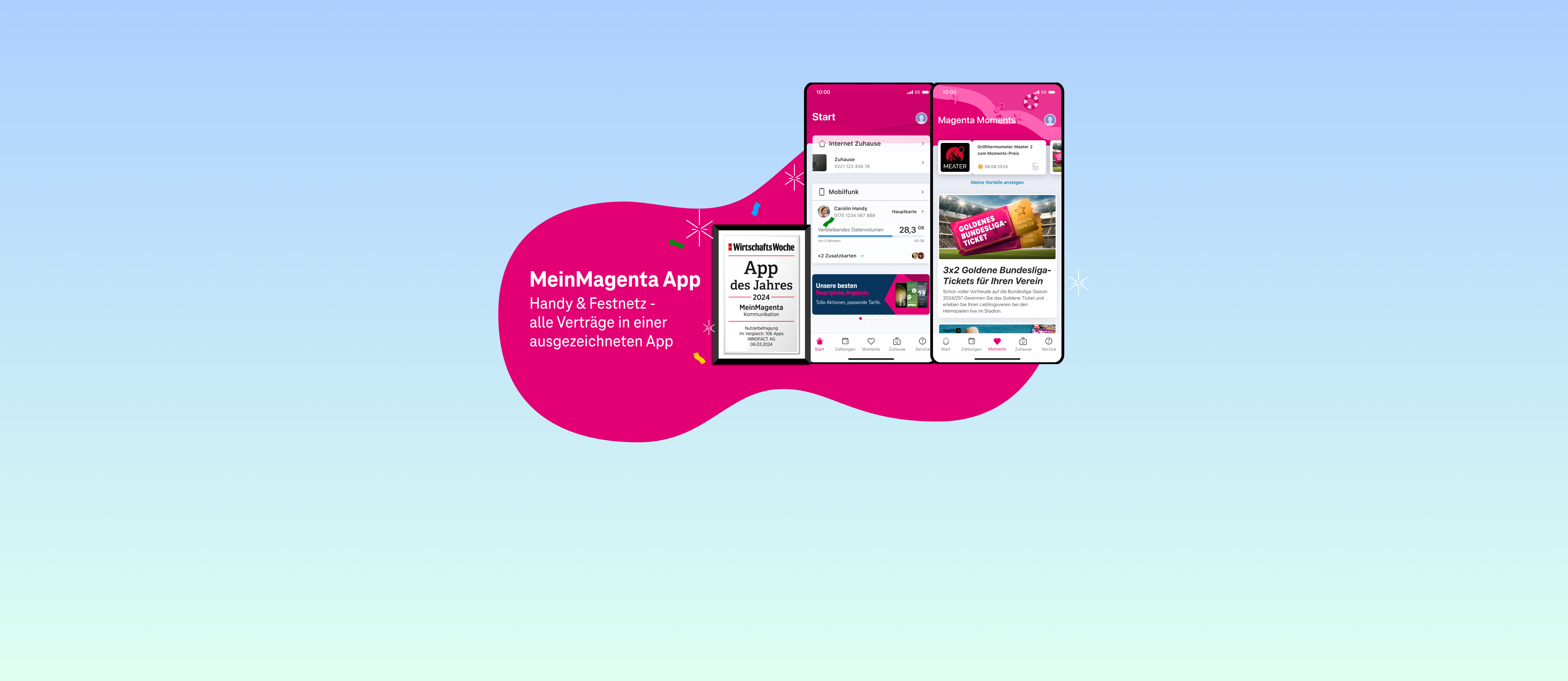 Smartphones mit MeinMagenta App Inhalt