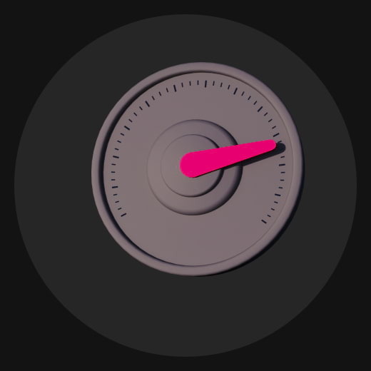 Illusttration eines Tachos als Symbolbild für Highspeed-Internet mit FTTH