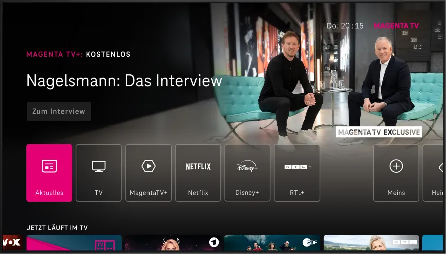 MagentaTV Inhalte auf Fernseher