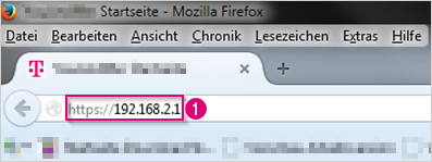 Tragen Sie die Adresse Ihres Routers in die Adresszeile Ihres Browser ein, um in das Einrichtungsprogramm des Routers zu gelangen