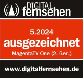 Auszeichnung von Digital Fernsehen für MagentaTV als bestes TV-Produkt im Mai 2024