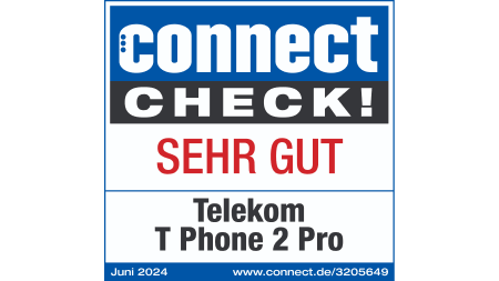 Testsiegel Connect Check!, sehr gut, Telekom, T Phone 2 Pro, Juni 2024