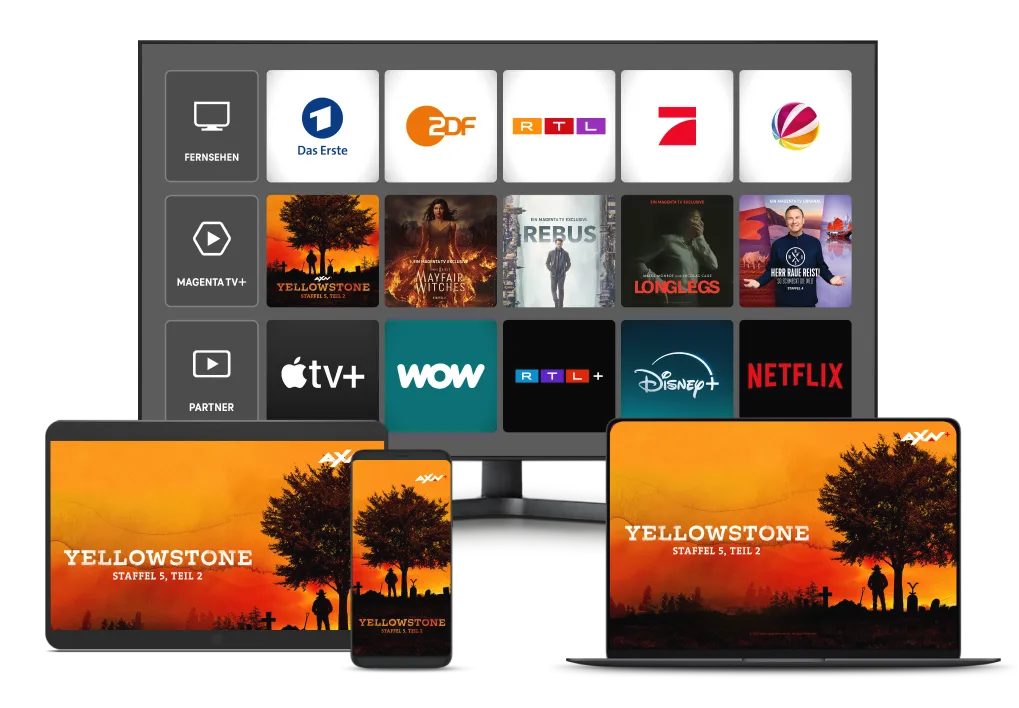 MagentaTV Inhalte auf verschiedenen Geräten