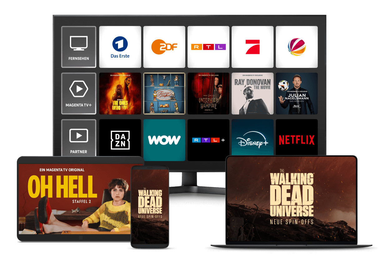 MagentaTV Inhalte auf verschiedenen Geräten