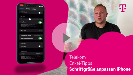 Schriftgröße anpassen iPhone